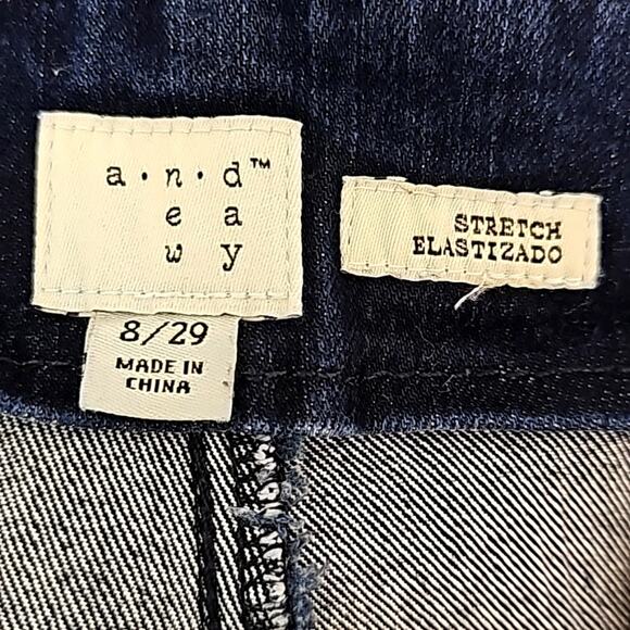 a.new.day Women Side Zip Skinny Jeans Leggings Jeggings Dark Blue Size 8/29 - Picture 6 of 8